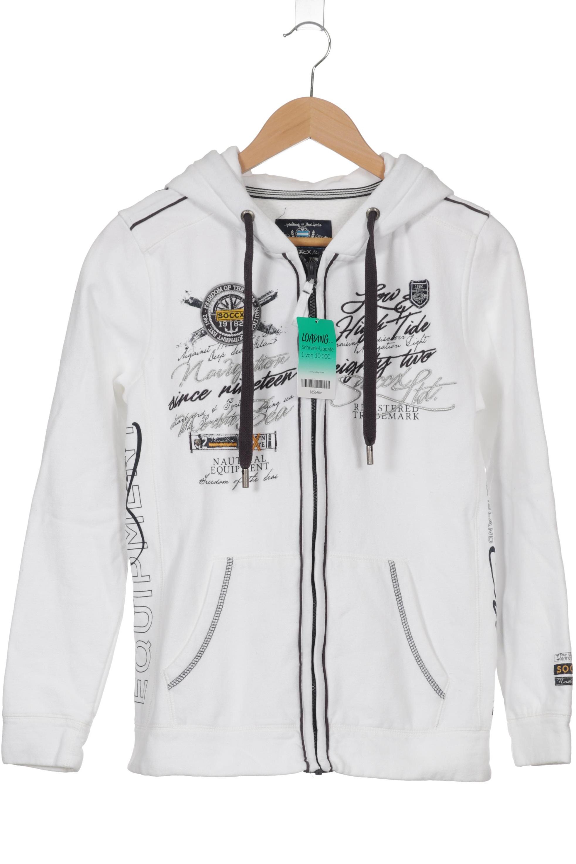 

Soccx Damen Kapuzenpullover, weiß, Gr. 38