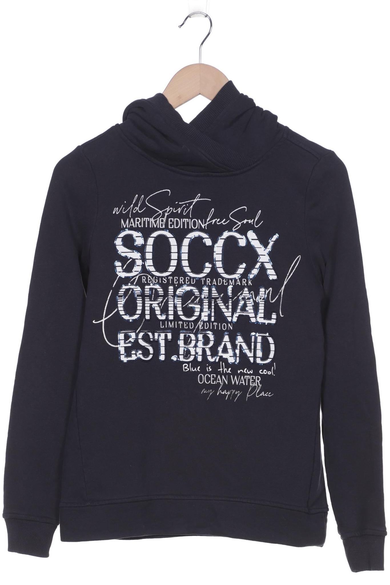 

SOCCX Damen Kapuzenpullover, marineblau