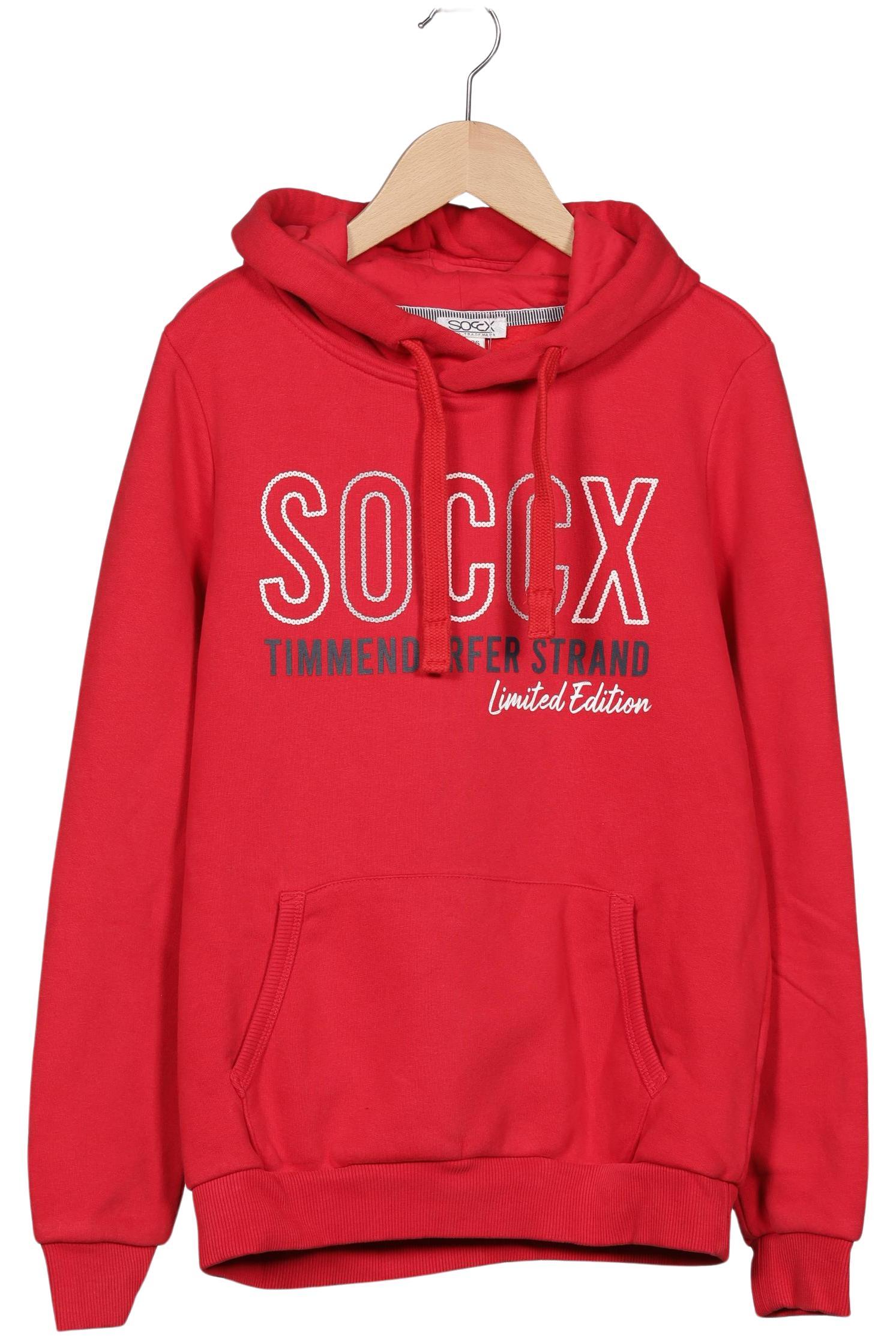 

Soccx Damen Kapuzenpullover, rot, Gr. 36