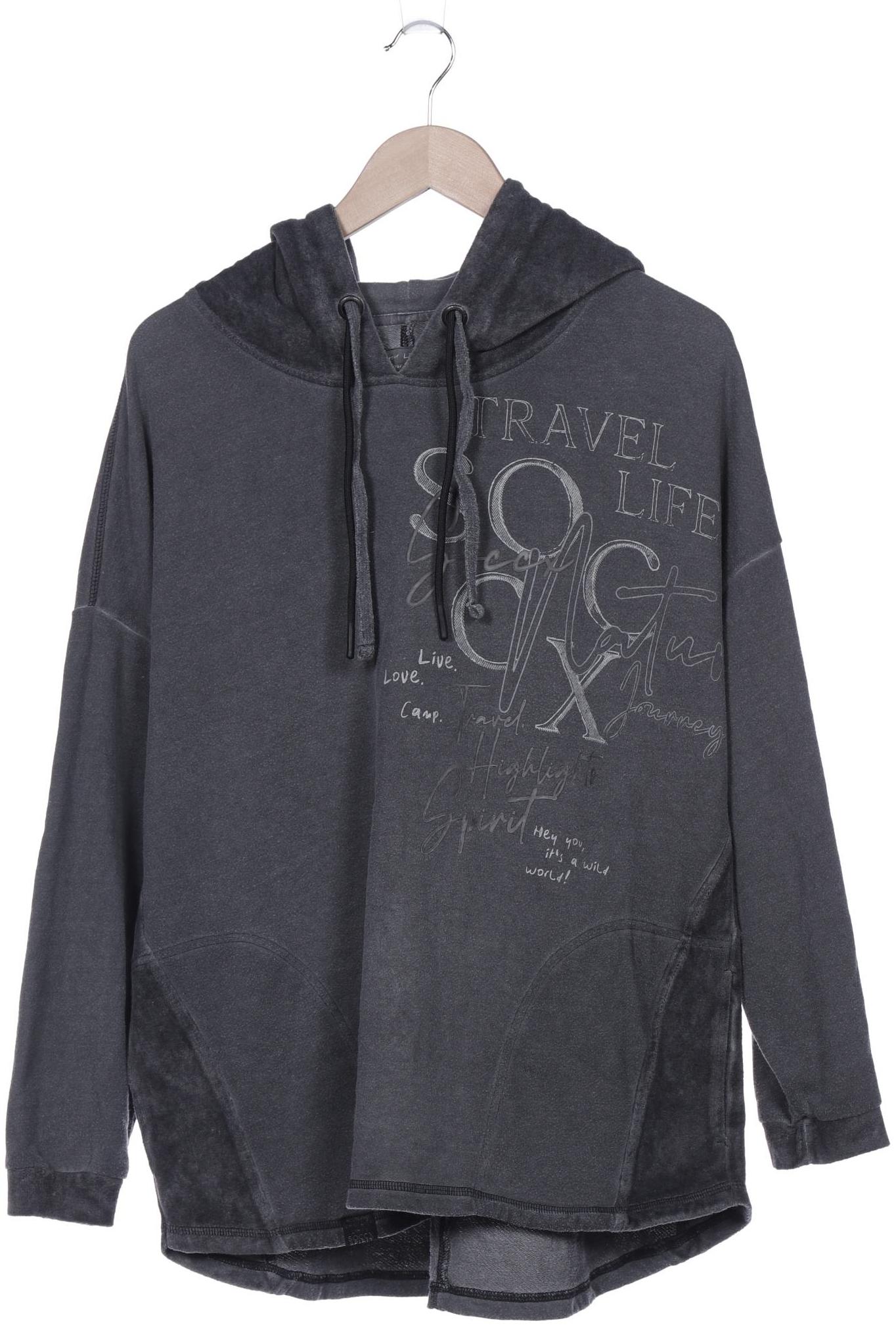

Soccx Damen Kapuzenpullover, grau, Gr. 44