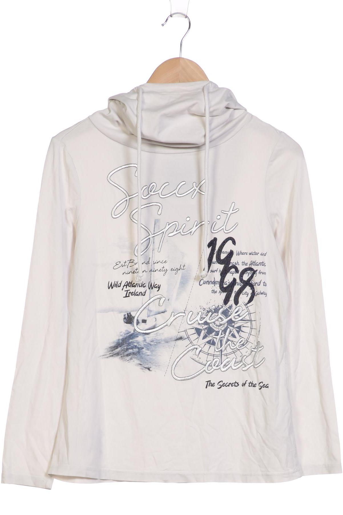 

Soccx Damen Kapuzenpullover, weiß, Gr. 38