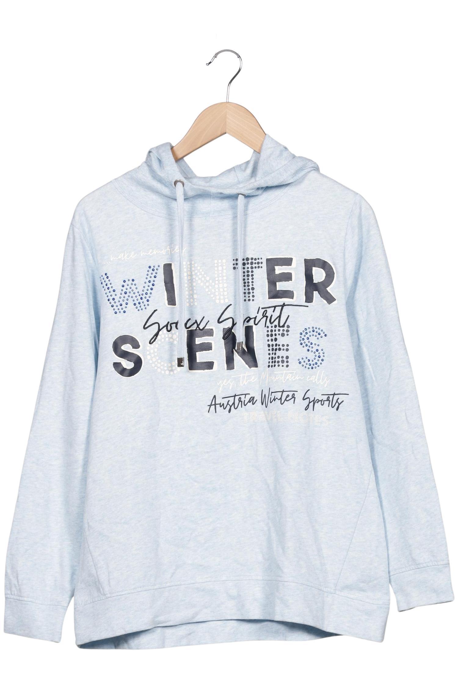 

Soccx Damen Kapuzenpullover, blau, Gr. 42