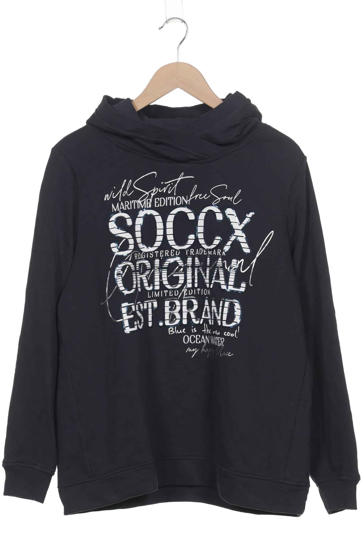 

Soccx Damen Kapuzenpullover, marineblau, Gr. 44