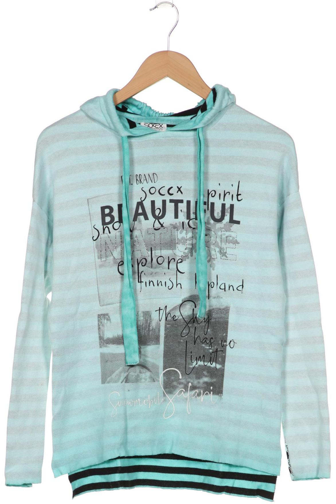 

Soccx Damen Kapuzenpullover, türkis, Gr. 36