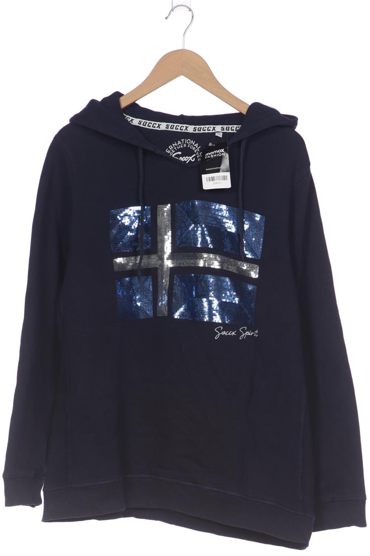 

Soccx Damen Kapuzenpullover, marineblau, Gr. 44