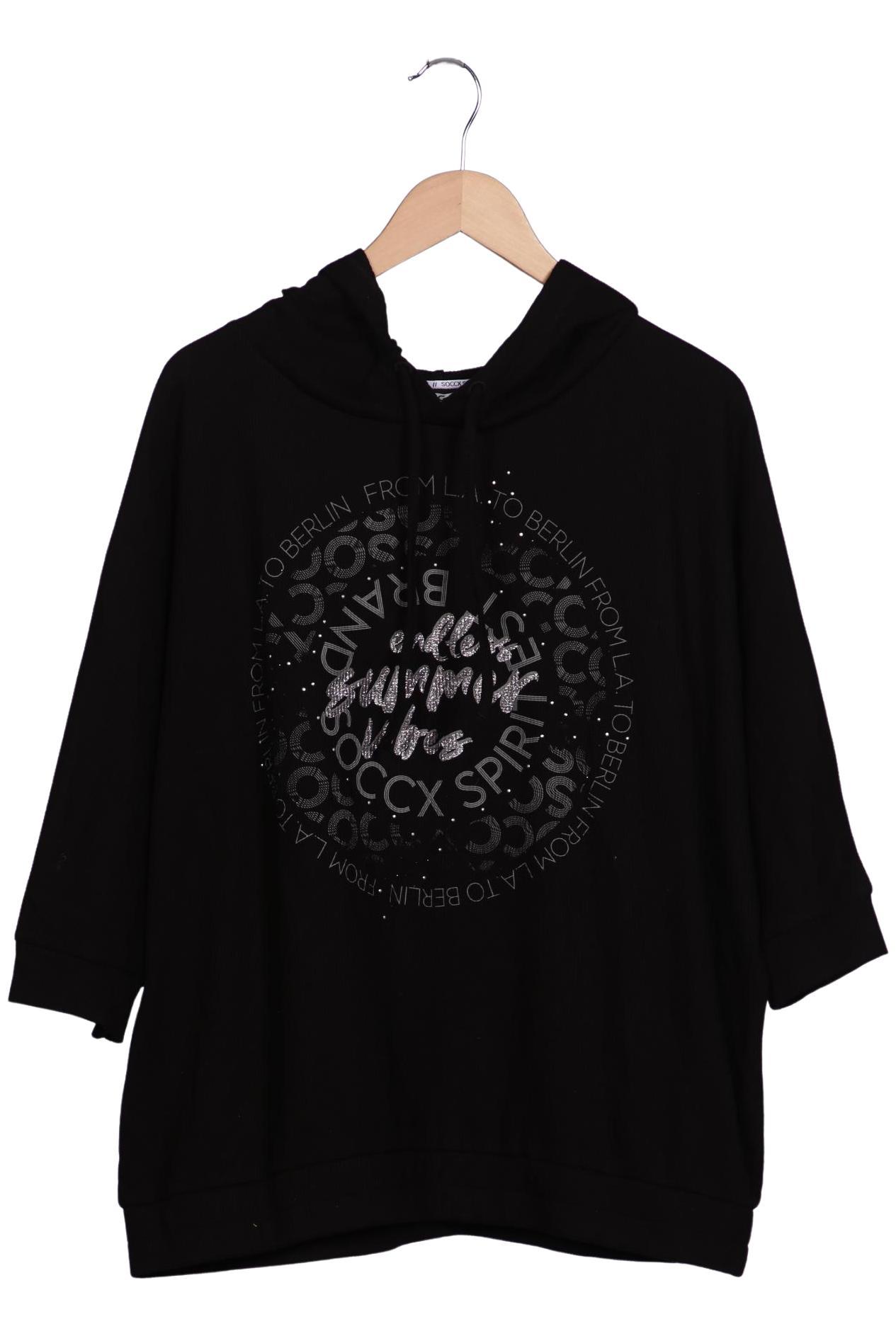 

Soccx Damen Kapuzenpullover, schwarz, Gr. 44