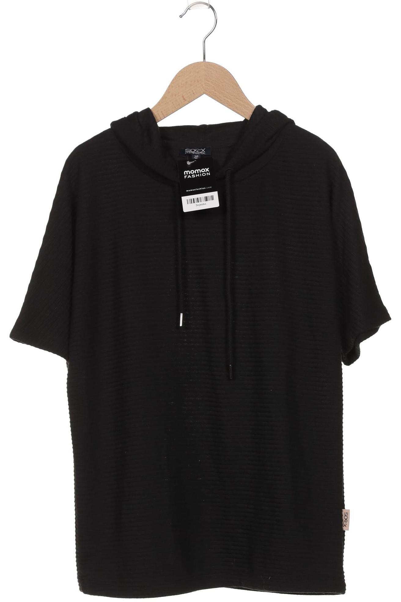 

Soccx Damen Kapuzenpullover, schwarz, Gr. 38