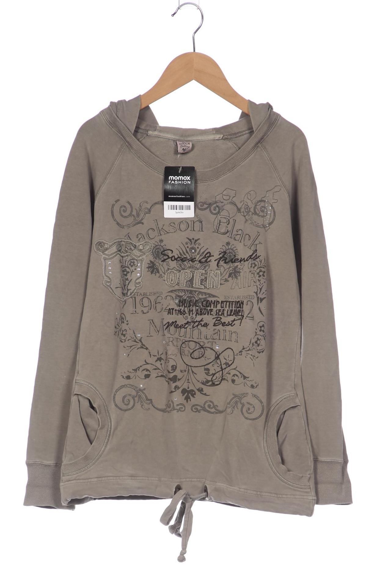 

Soccx Damen Kapuzenpullover, grün, Gr. 38