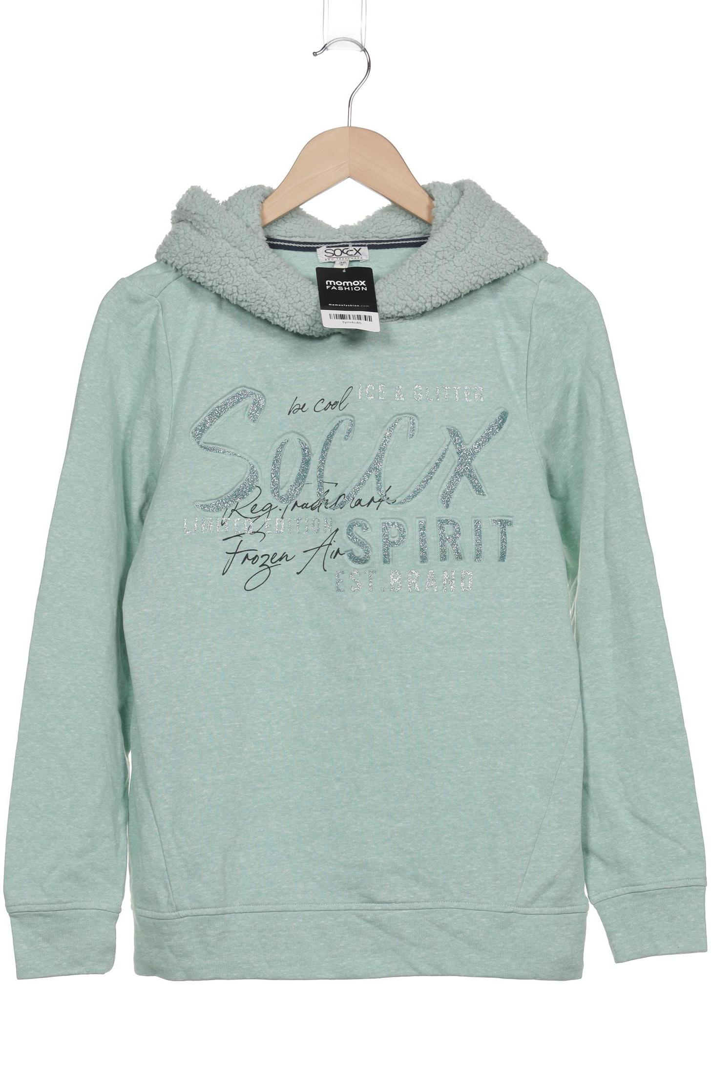 

Soccx Damen Kapuzenpullover, türkis, Gr. 36