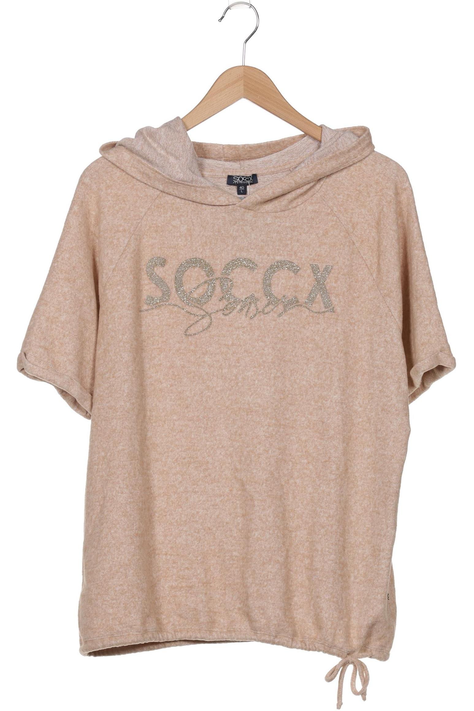 

Soccx Damen Kapuzenpullover, beige, Gr. 40