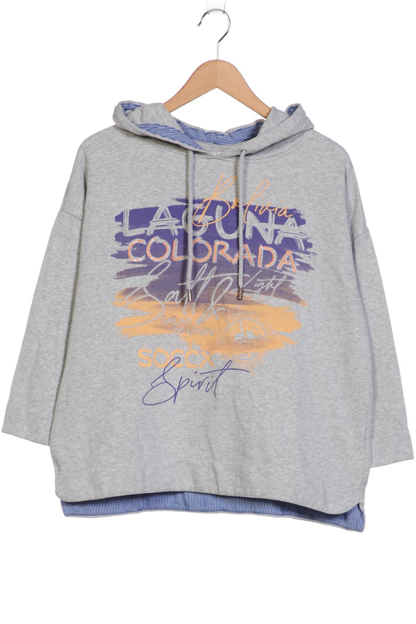

Soccx Damen Kapuzenpullover, grau, Gr. 40