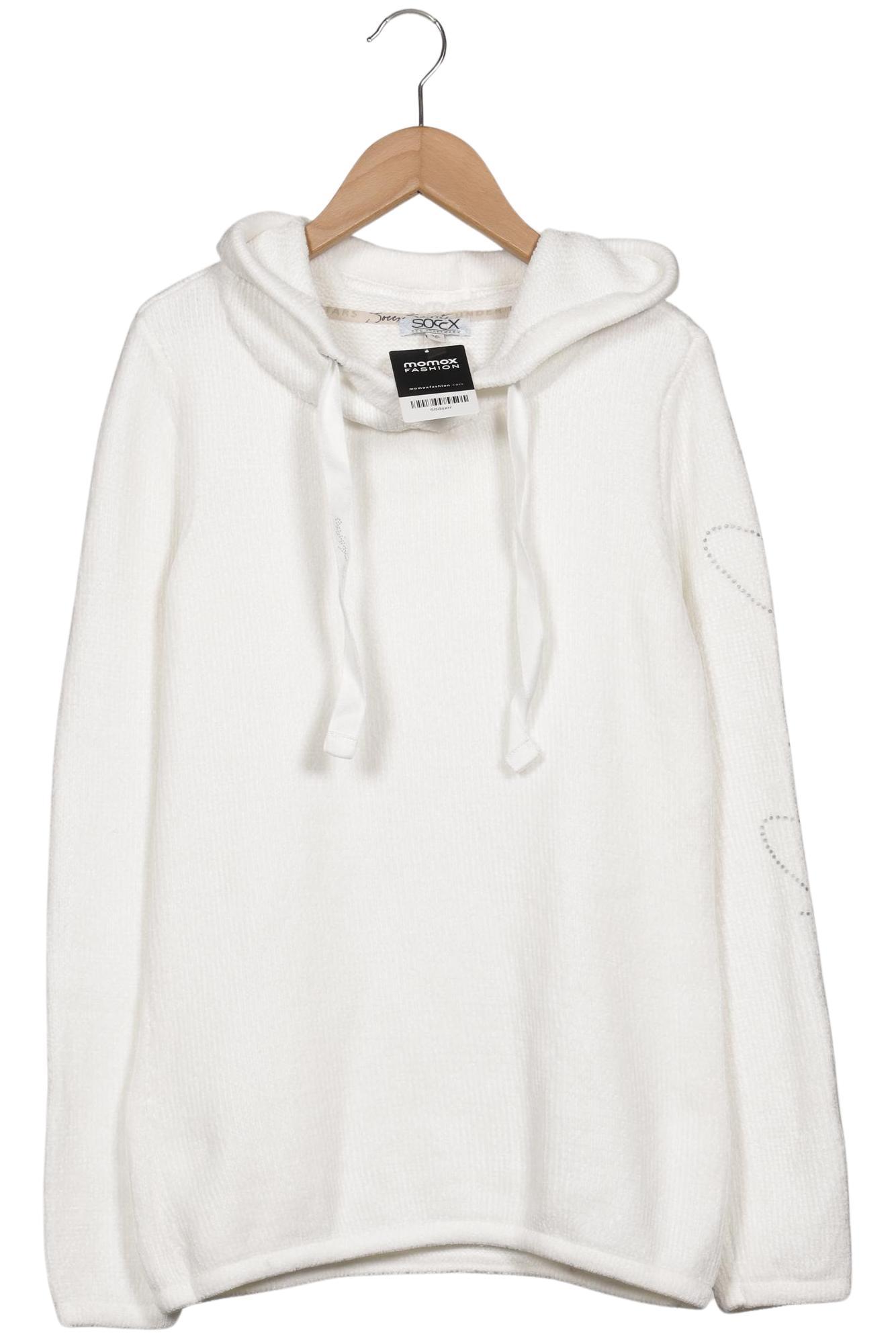 

Soccx Damen Kapuzenpullover, weiß, Gr. 36