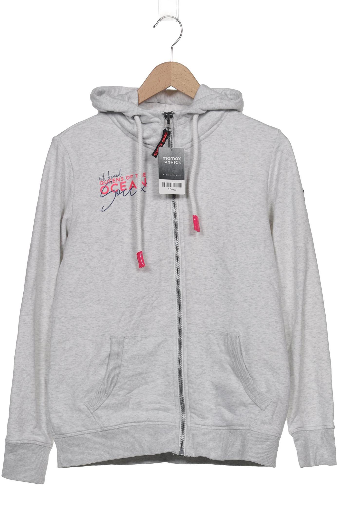 

Soccx Damen Kapuzenpullover, grau, Gr. 38