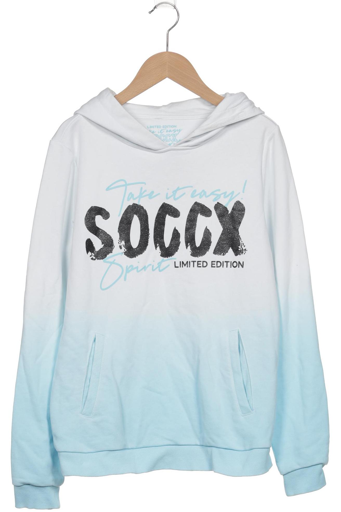 

Soccx Damen Kapuzenpullover, hellblau, Gr. 36
