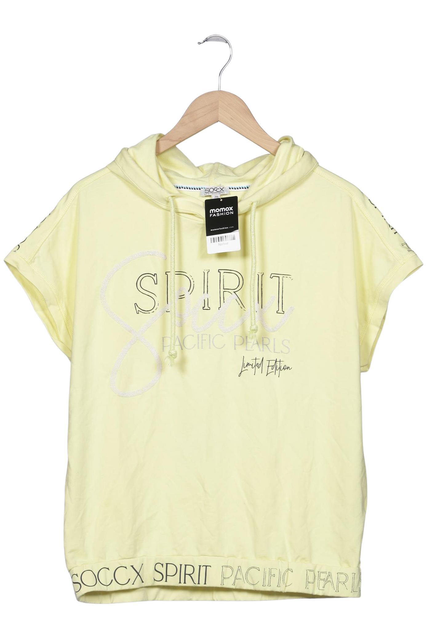 

Soccx Damen Kapuzenpullover, gelb, Gr. 38