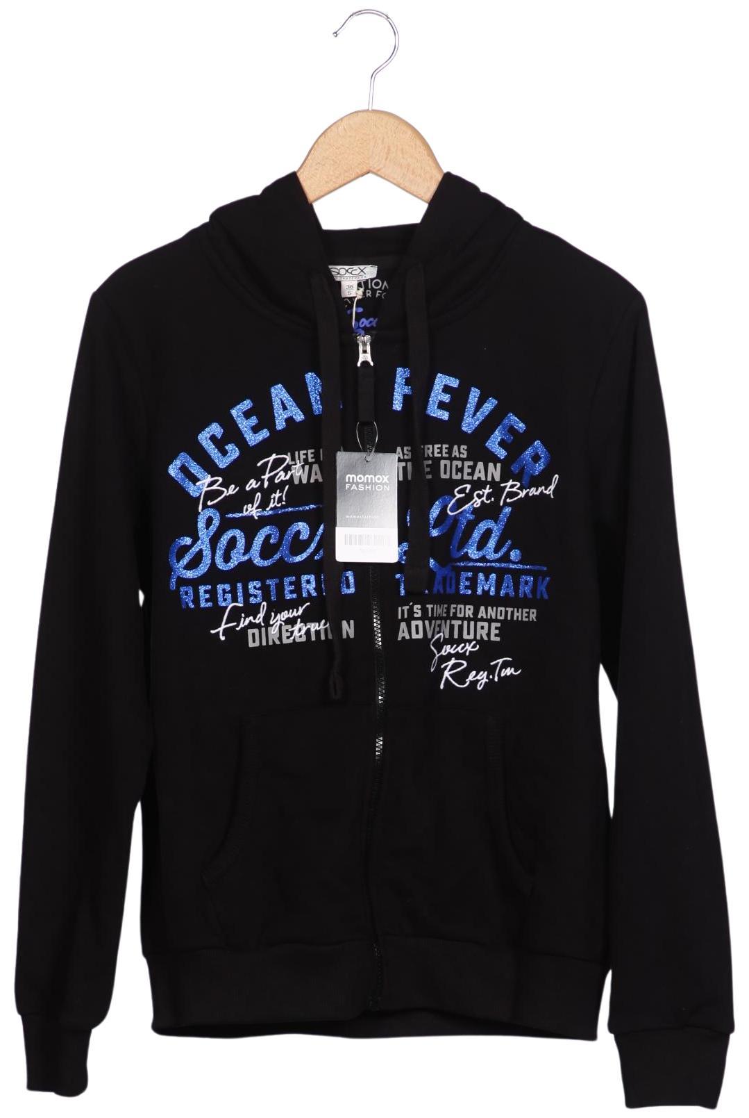 

Soccx Damen Kapuzenpullover, schwarz, Gr. 36