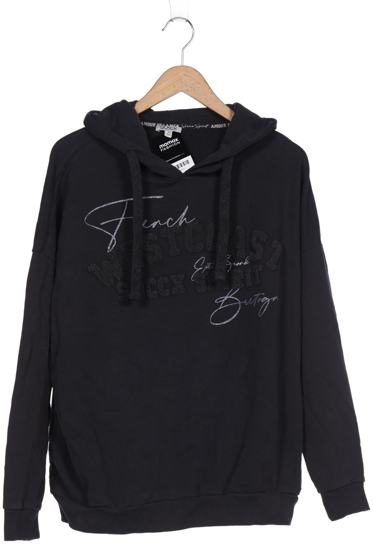 

SOCCX Damen Kapuzenpullover, grau