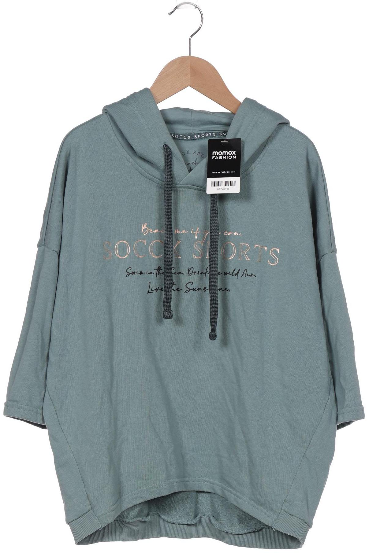 

Soccx Damen Kapuzenpullover, türkis, Gr. 36