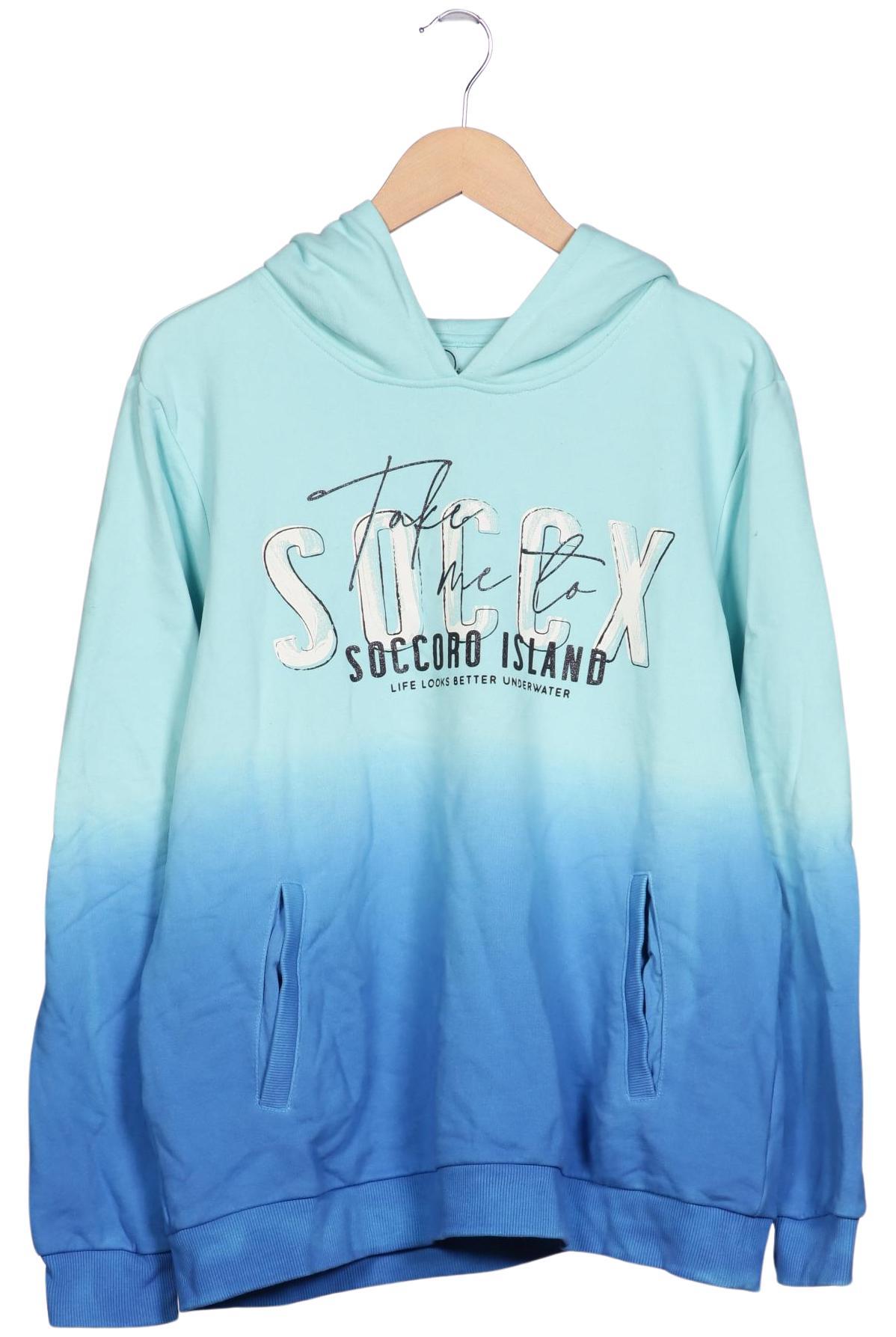 

Soccx Damen Kapuzenpullover, hellblau, Gr. 42