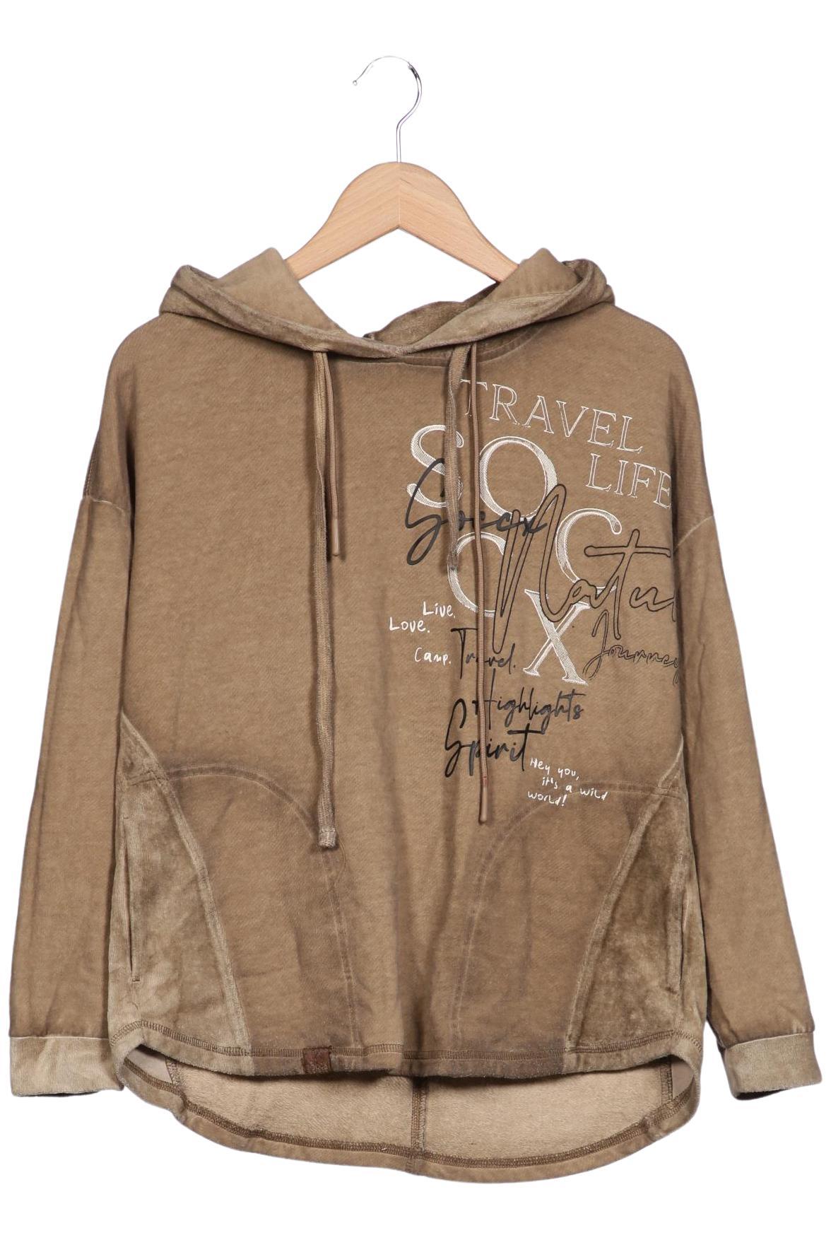 

Soccx Damen Kapuzenpullover, beige, Gr. 34