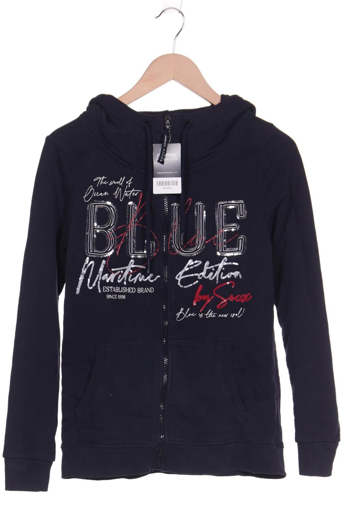 

SOCCX Damen Kapuzenpullover, marineblau