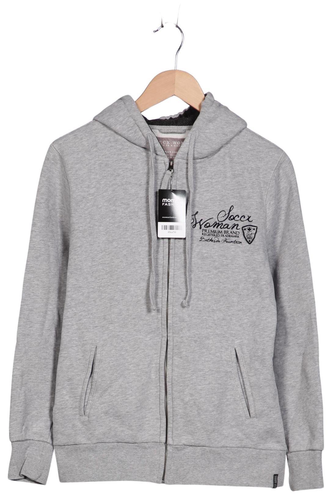 

Soccx Damen Kapuzenpullover, grau, Gr. 38