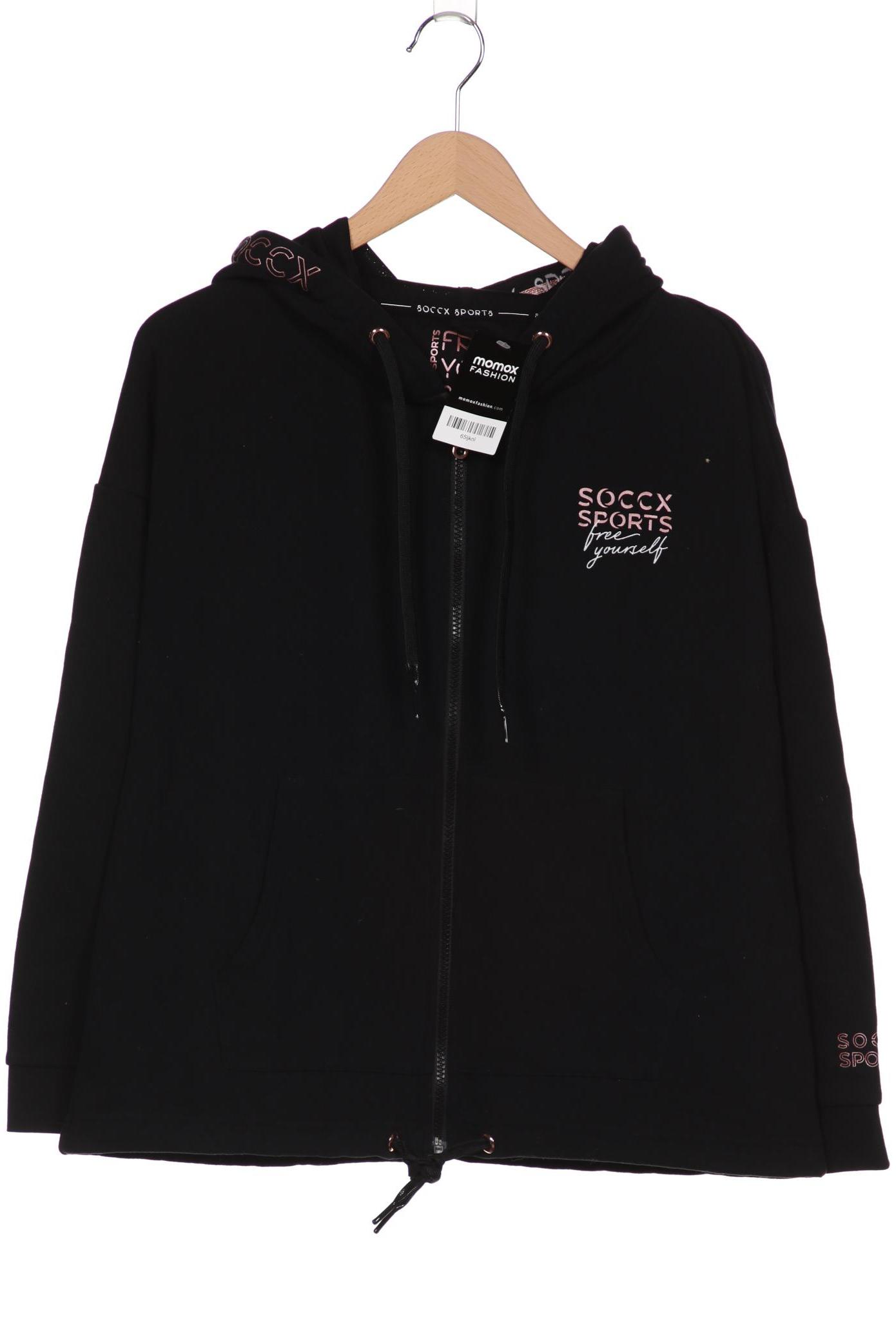 

SOCCX Damen Kapuzenpullover, schwarz