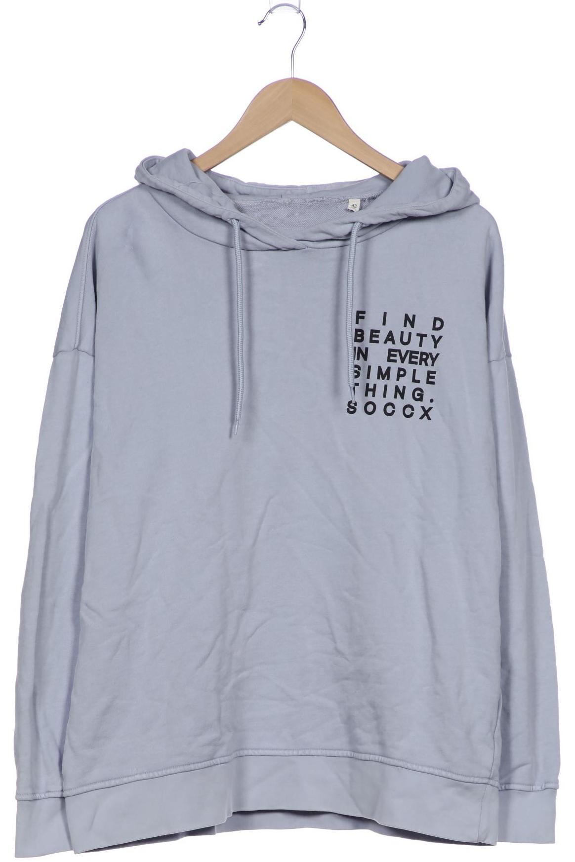 

Soccx Damen Kapuzenpullover, hellblau, Gr. 42
