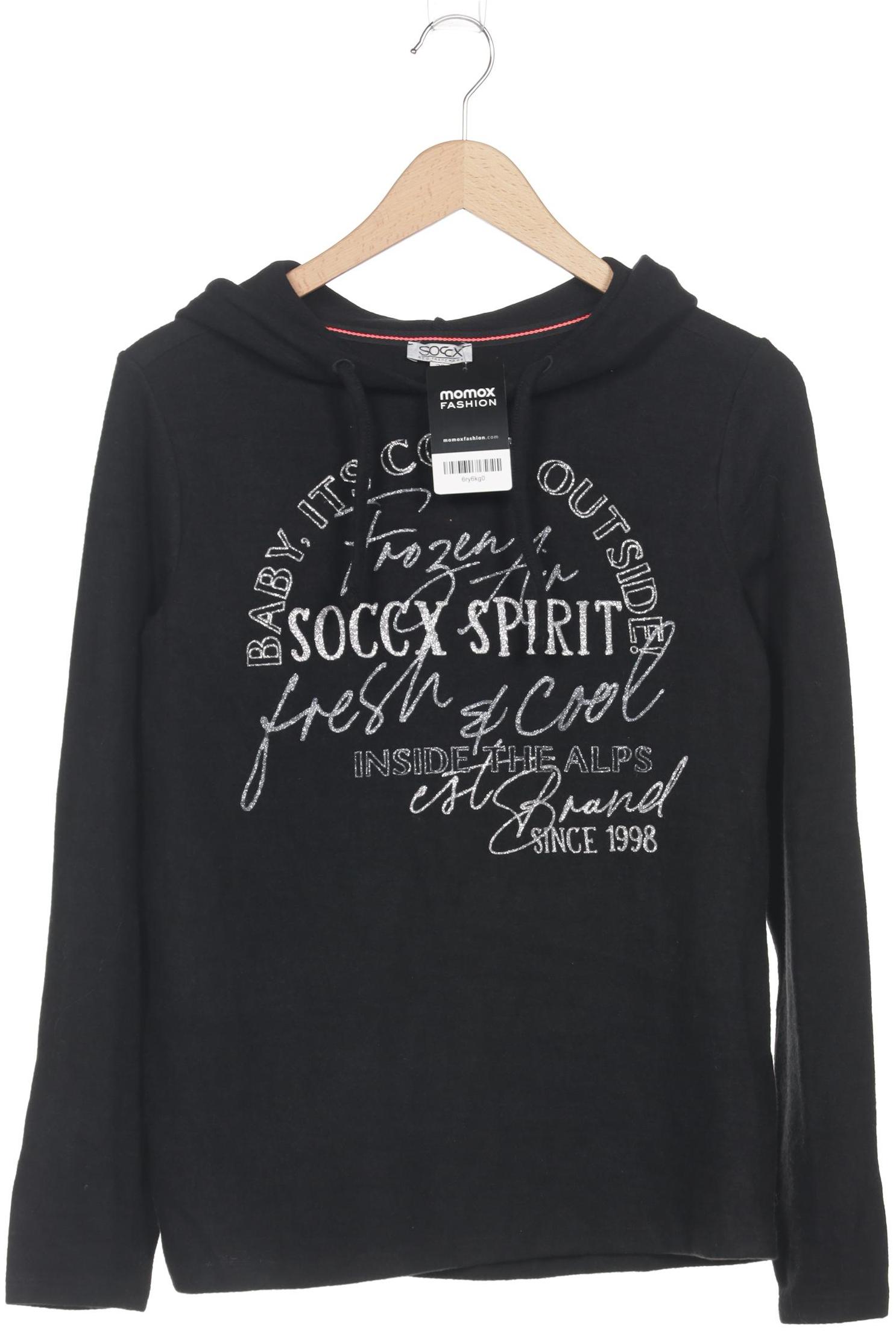 

Soccx Damen Kapuzenpullover, schwarz, Gr. 36