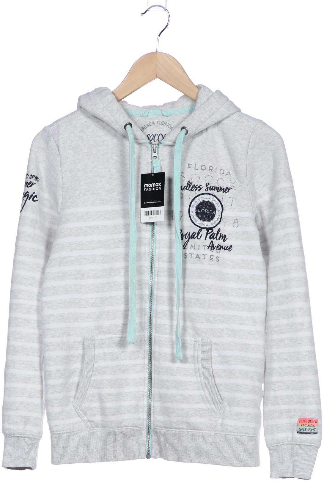 

Soccx Damen Kapuzenpullover, grau, Gr. 36