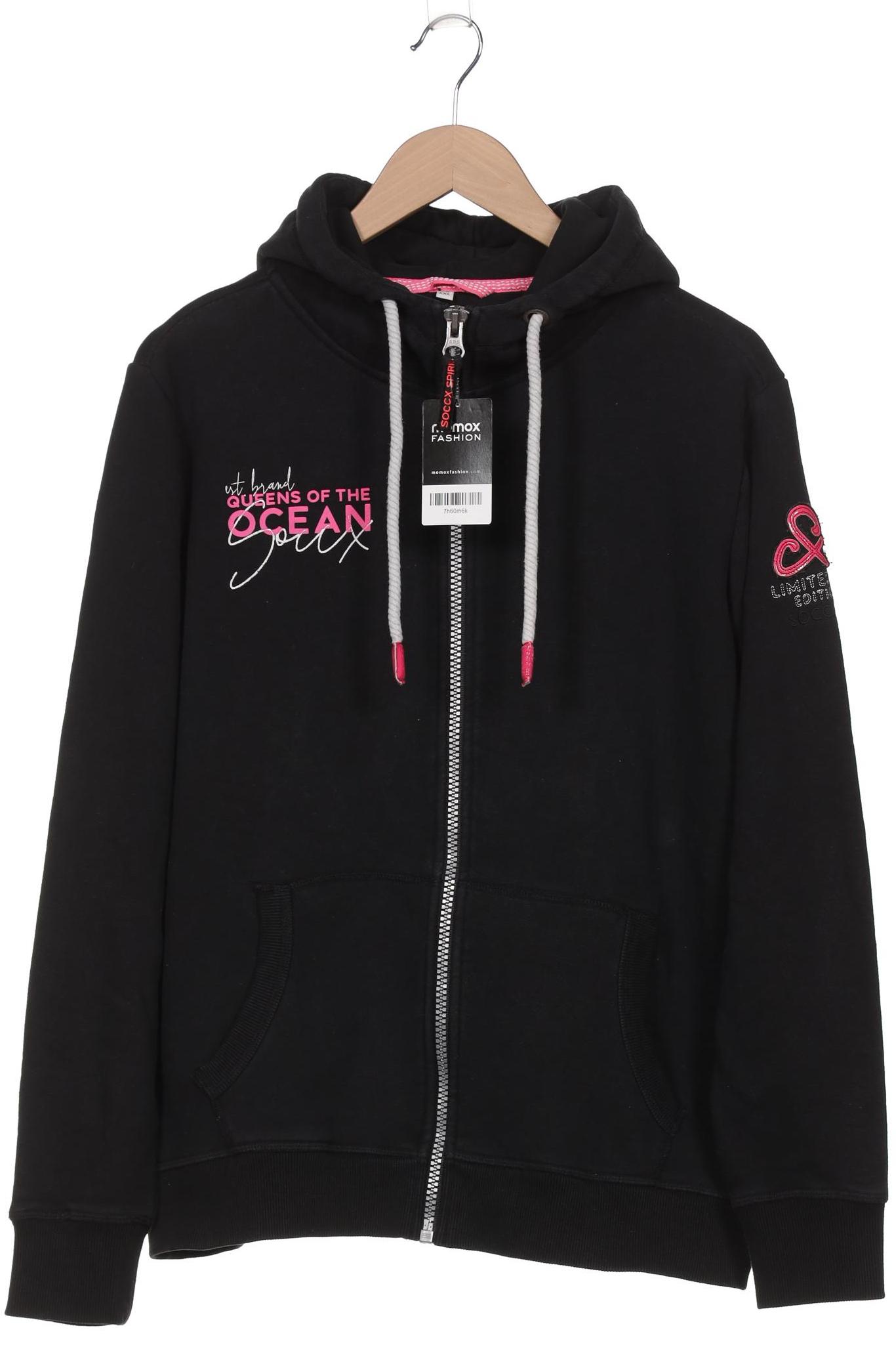 

Soccx Damen Kapuzenpullover, schwarz, Gr. 44