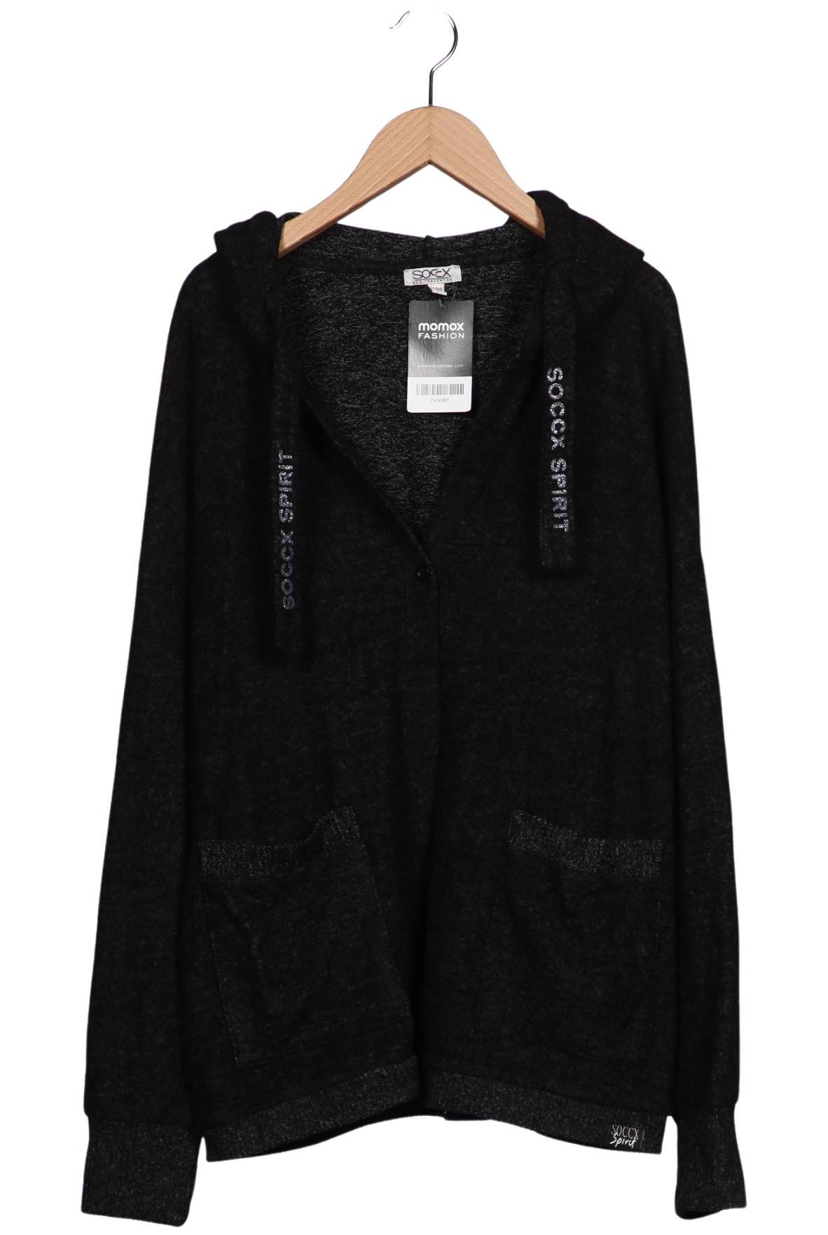 

Soccx Damen Kapuzenpullover, schwarz, Gr. 42