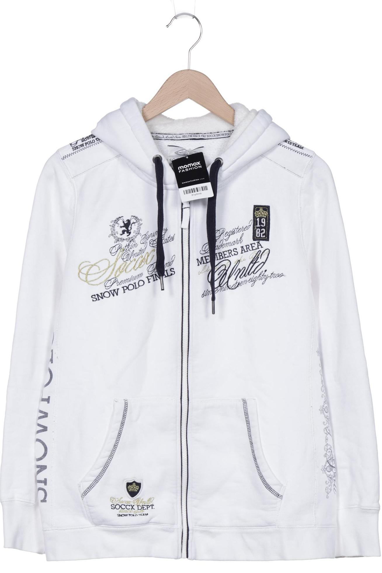 

Soccx Damen Kapuzenpullover, weiß, Gr. 44