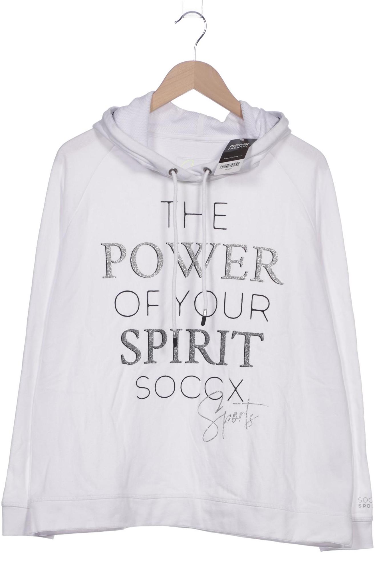 

Soccx Damen Kapuzenpullover, weiß, Gr. 42