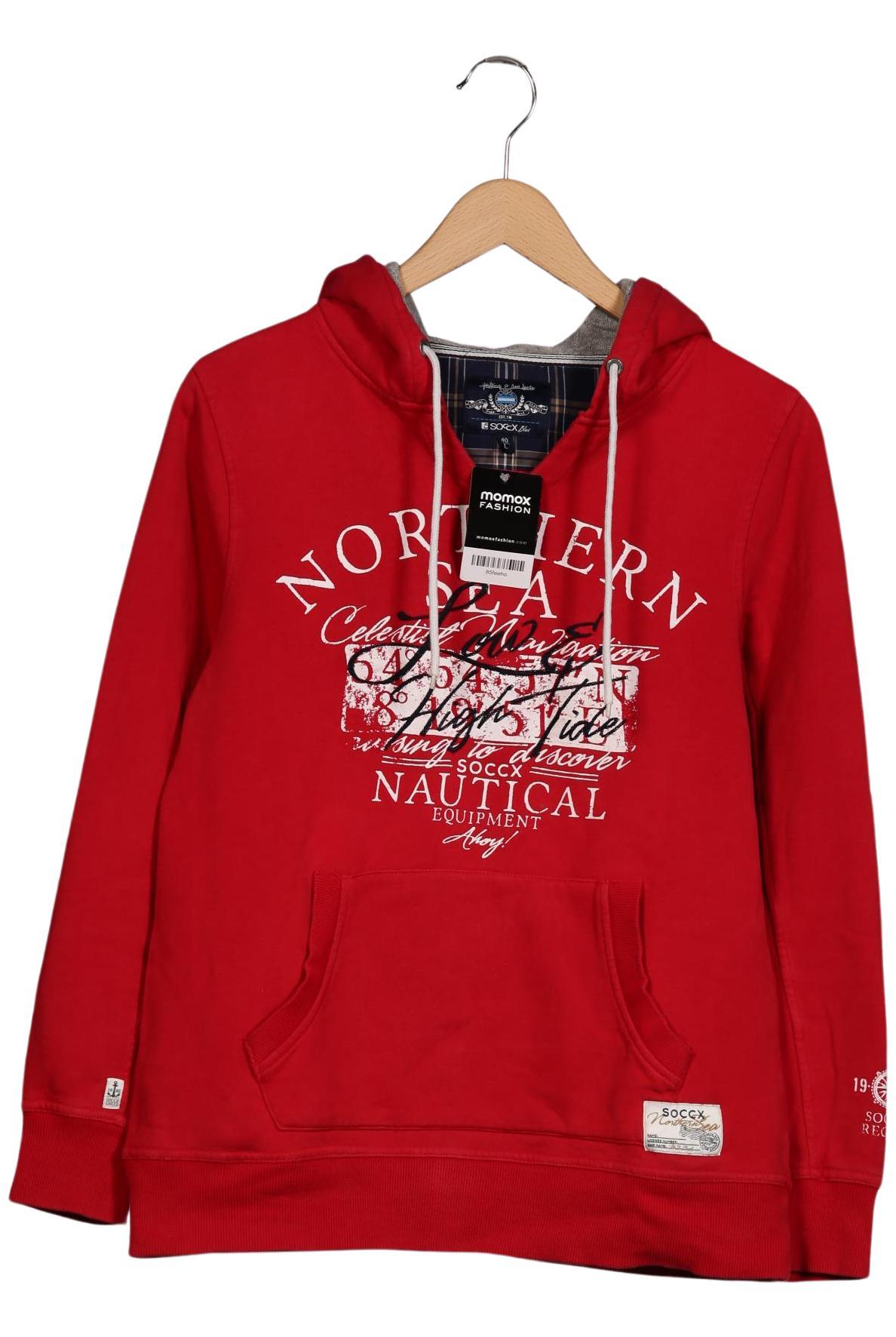 

Soccx Damen Kapuzenpullover, rot, Gr. 40