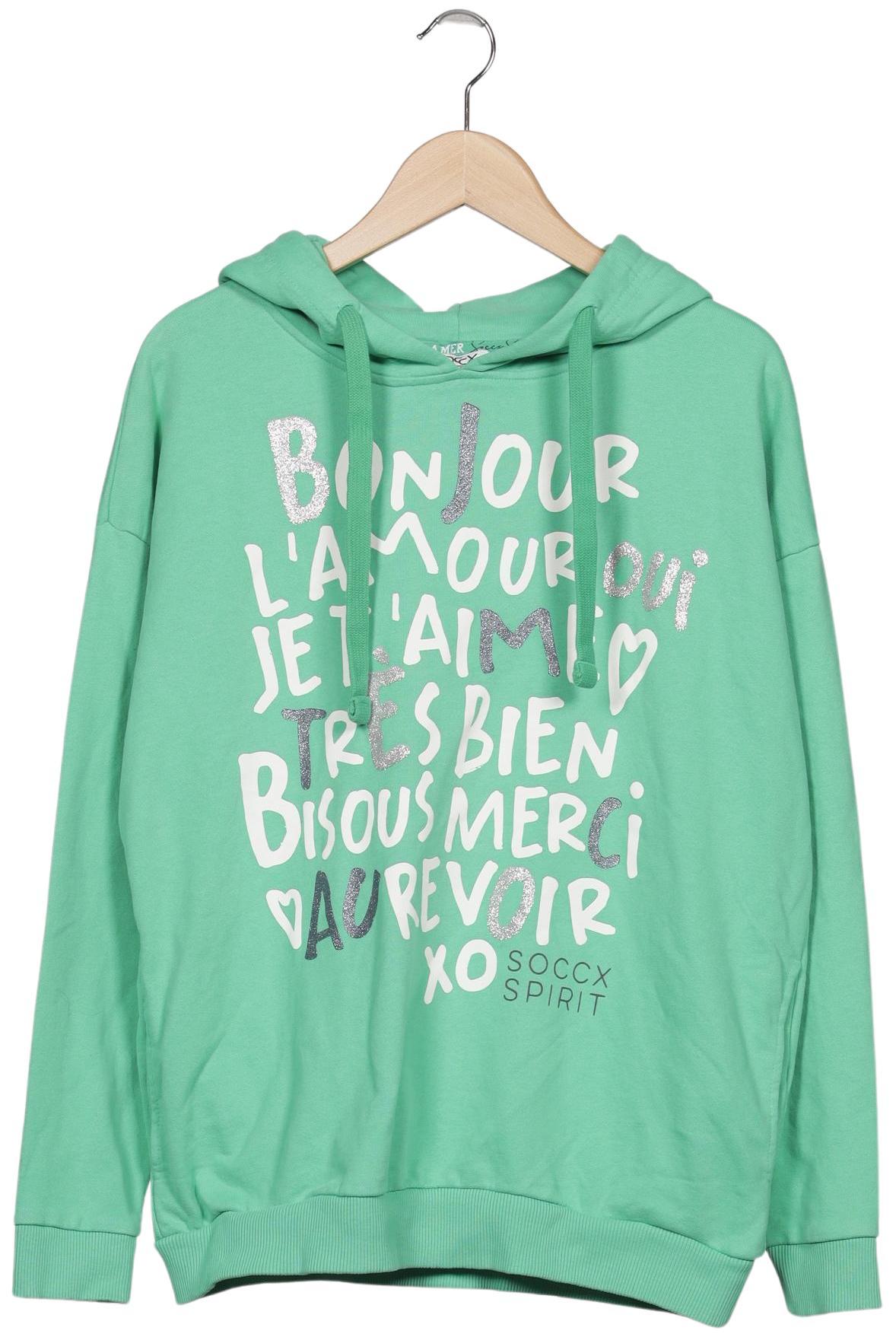 

Soccx Damen Kapuzenpullover, hellgrün, Gr. 38