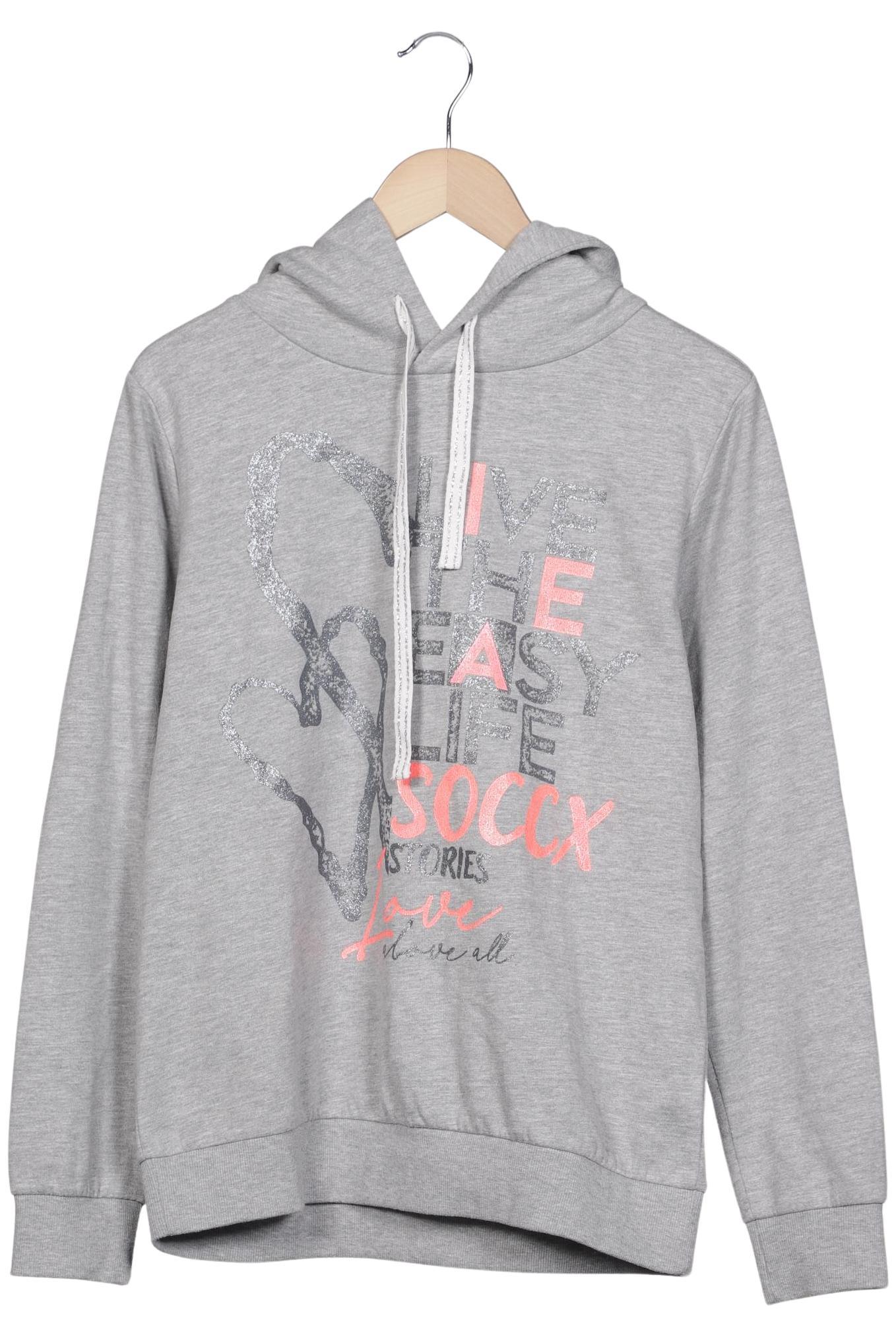 

Soccx Damen Kapuzenpullover, grau, Gr. 40