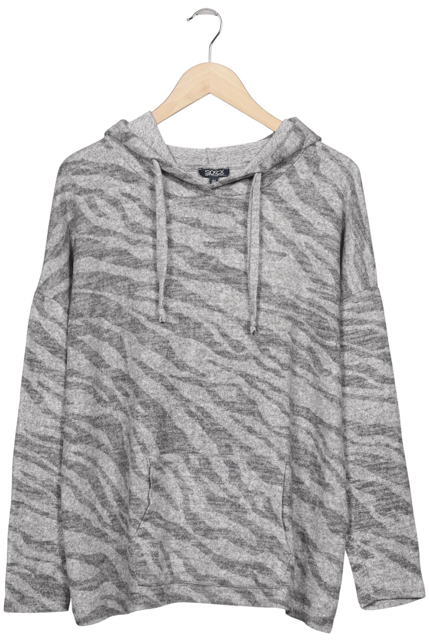 

Soccx Damen Kapuzenpullover, grau, Gr. 42