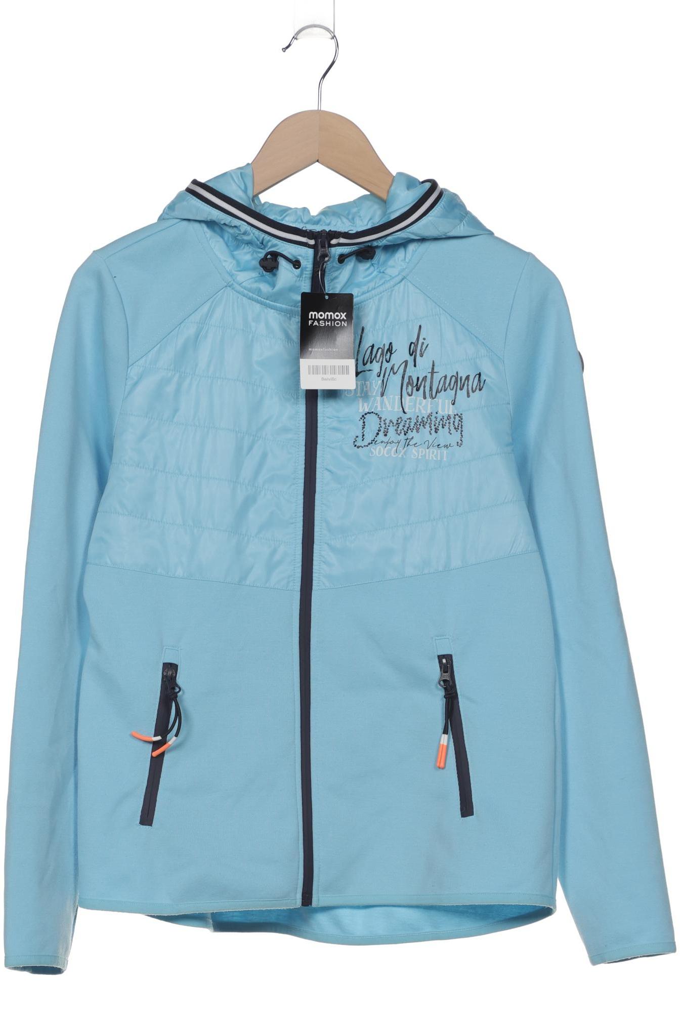 

Soccx Damen Kapuzenpullover, hellblau, Gr. 38