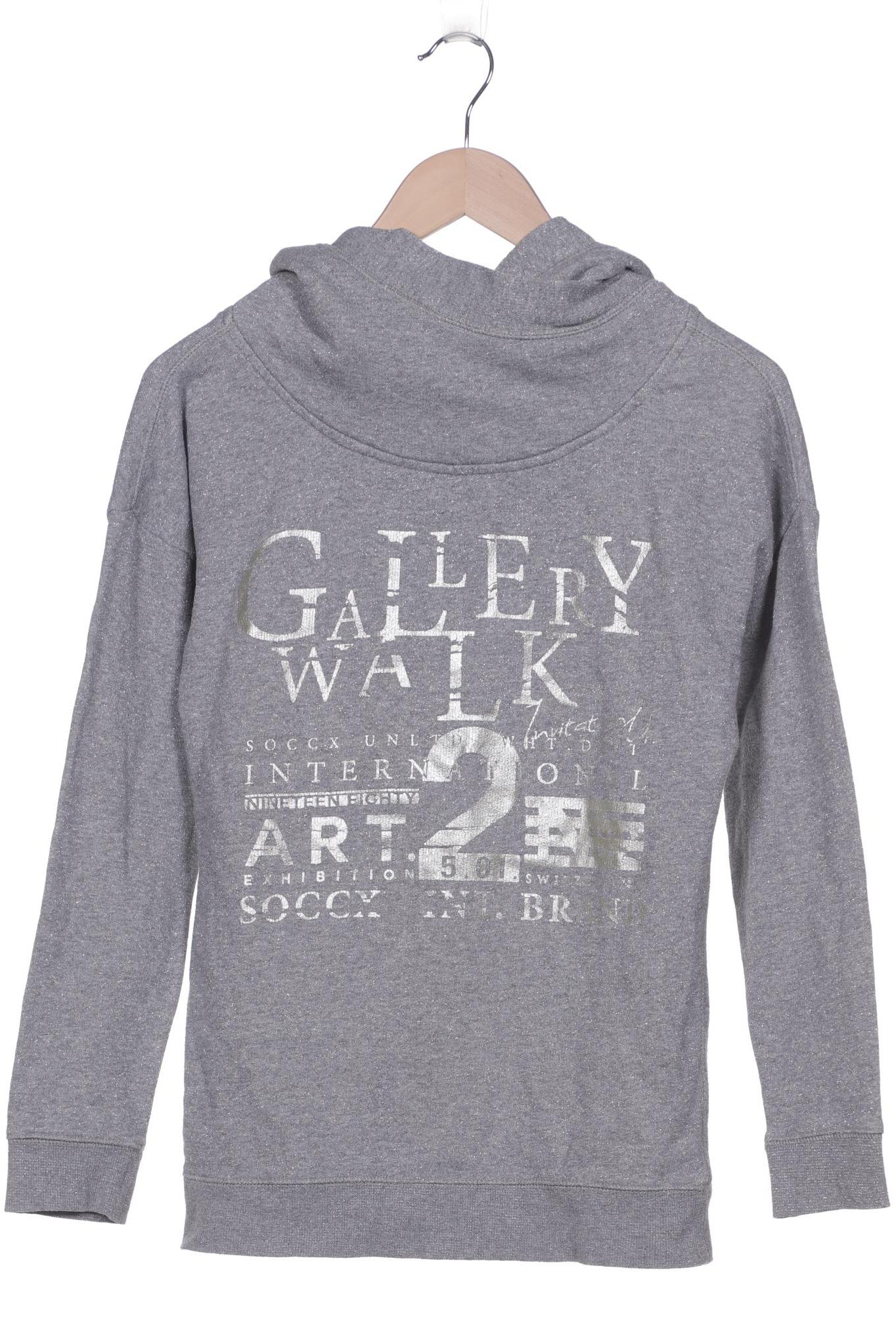 

Soccx Damen Kapuzenpullover, grau, Gr. 34