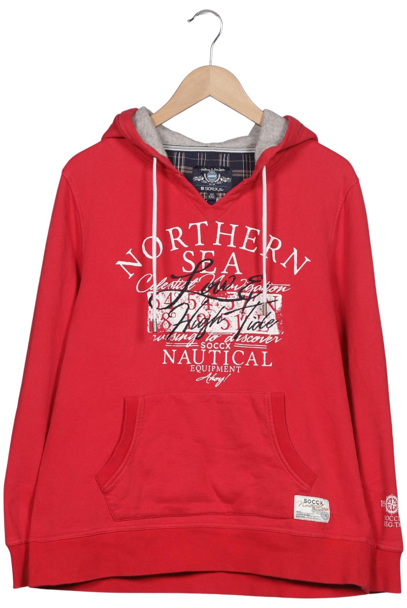 

Soccx Damen Kapuzenpullover, rot, Gr. 44