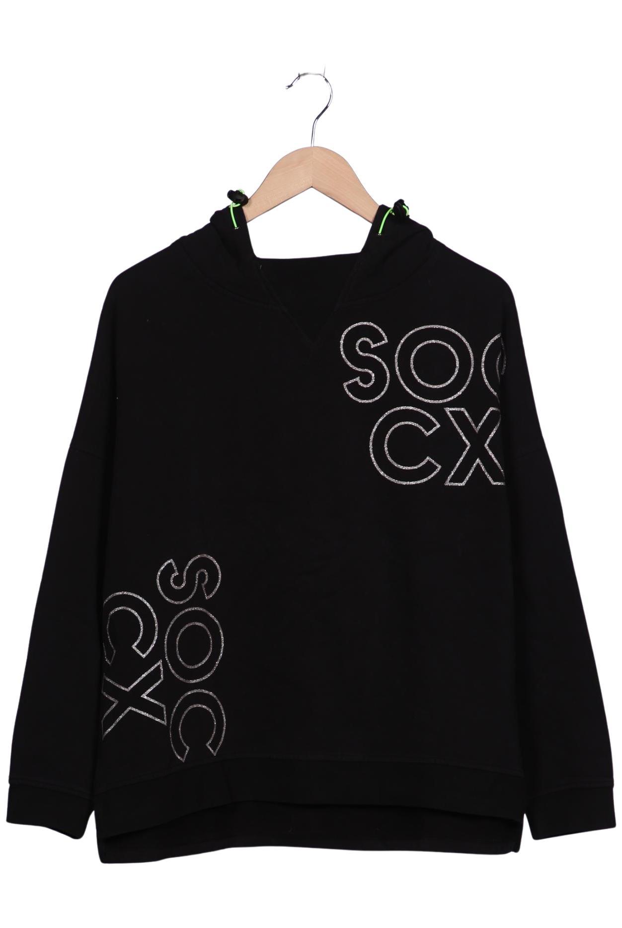 

Soccx Damen Kapuzenpullover, schwarz, Gr. 42