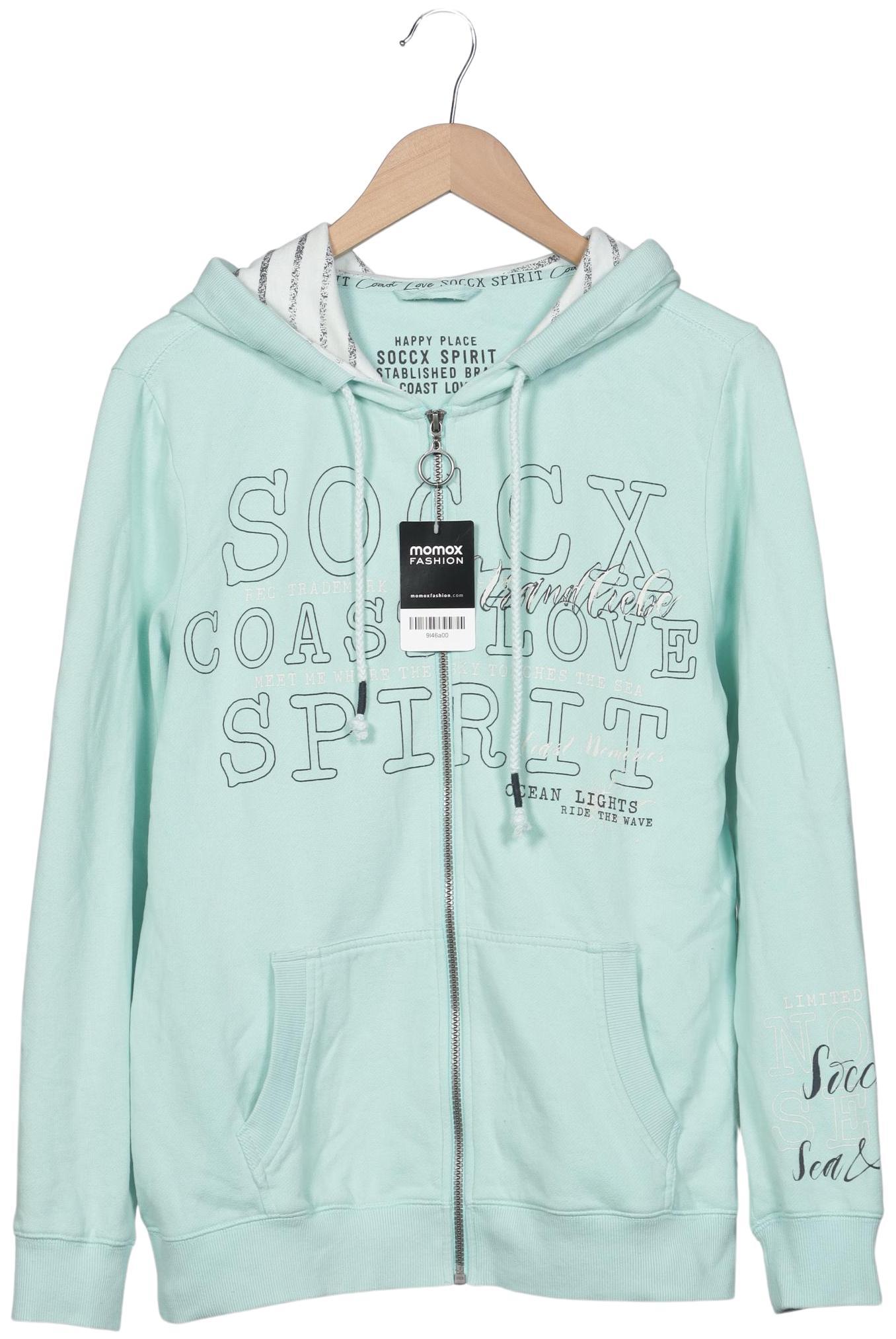 

Soccx Damen Kapuzenpullover, hellblau, Gr. 40