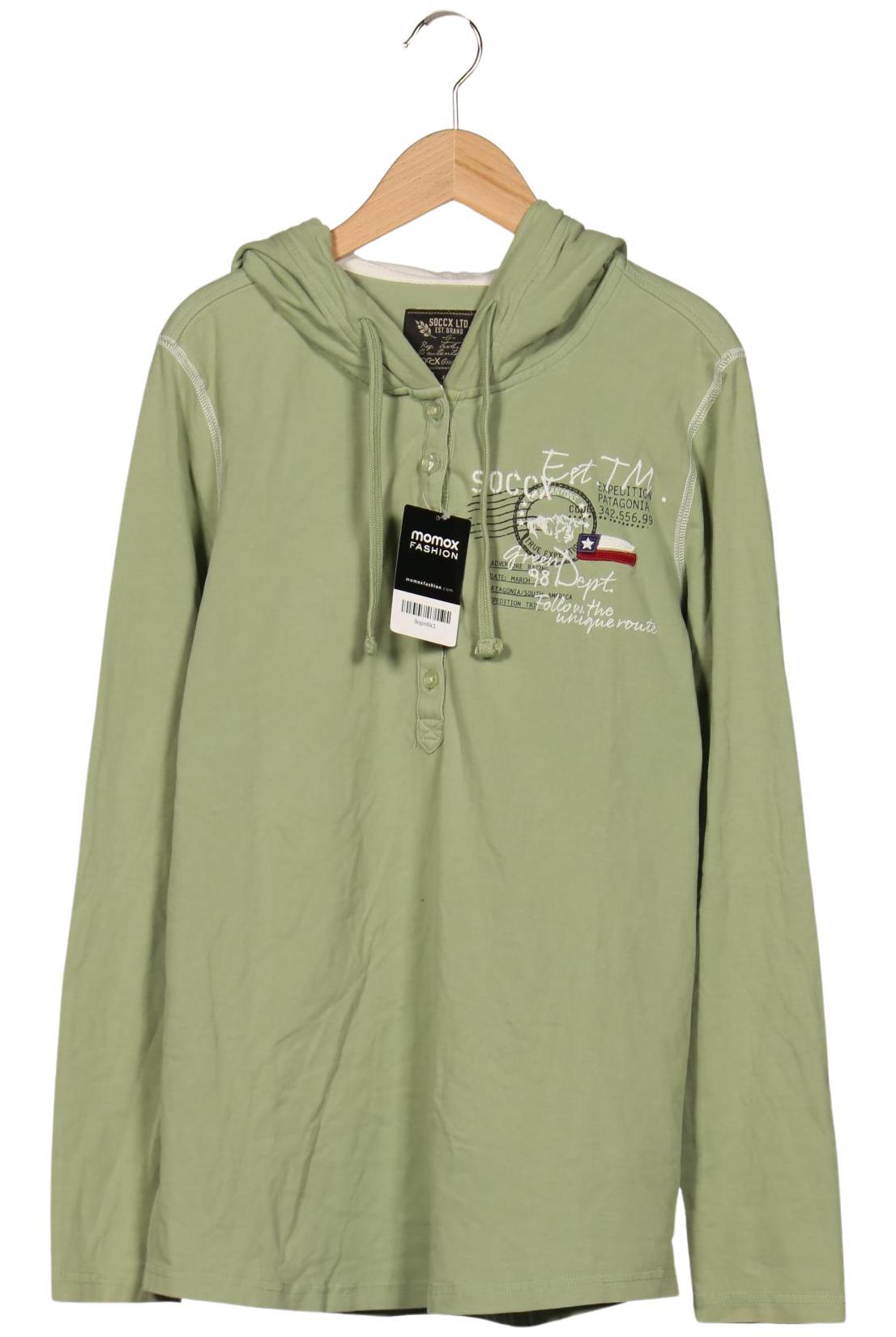 

Soccx Damen Kapuzenpullover, grün, Gr. 42