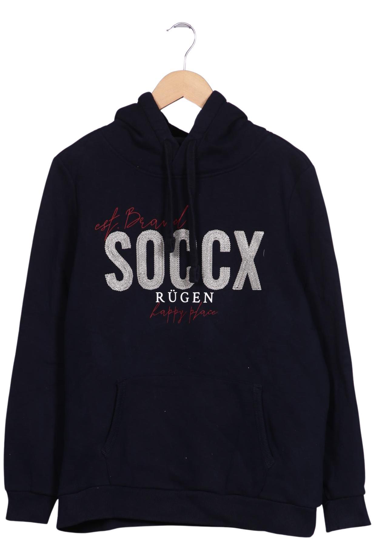 

Soccx Damen Kapuzenpullover, marineblau, Gr. 42