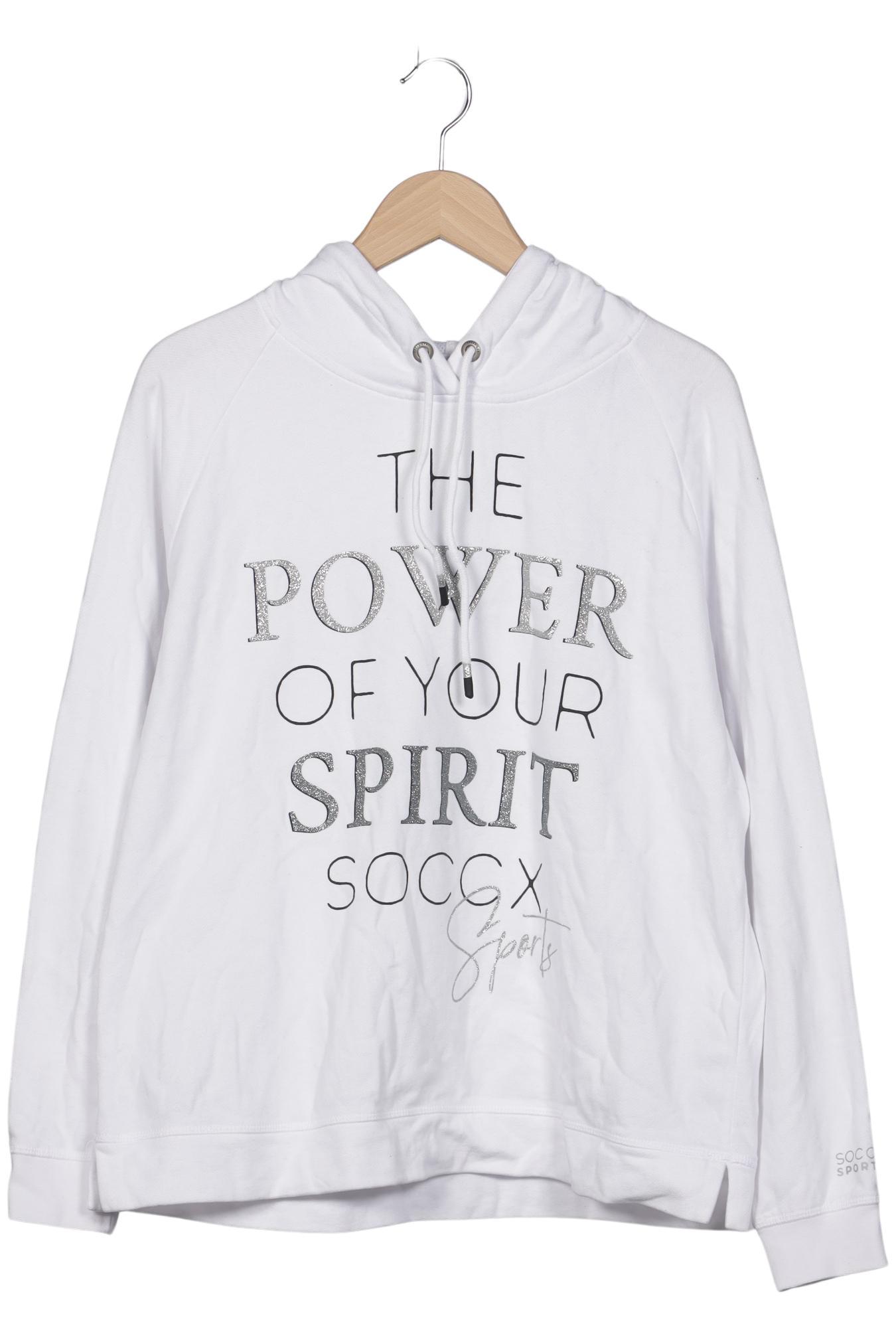 

Soccx Damen Kapuzenpullover, weiß, Gr. 40