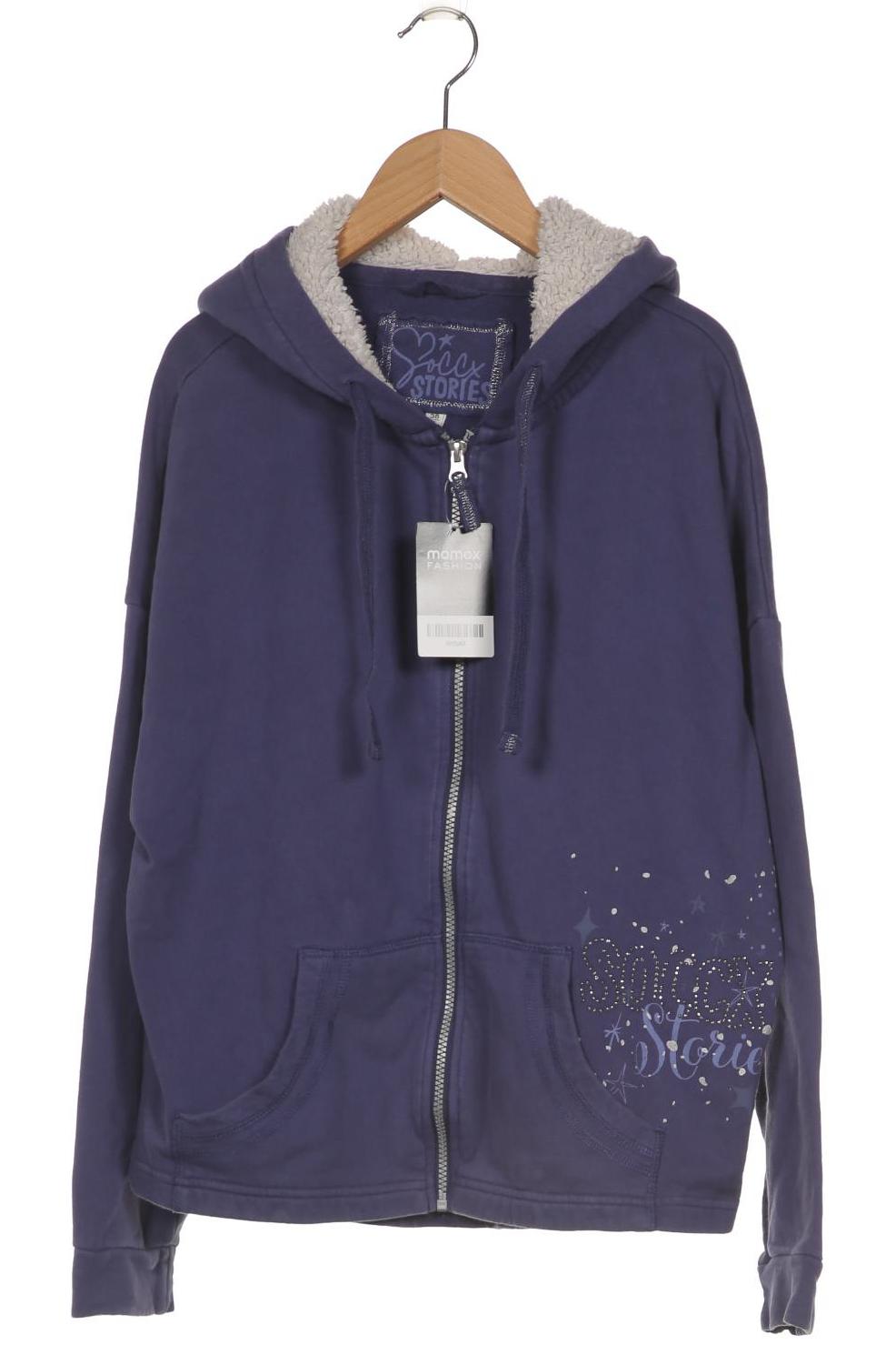 

Soccx Damen Kapuzenpullover, blau, Gr. 36