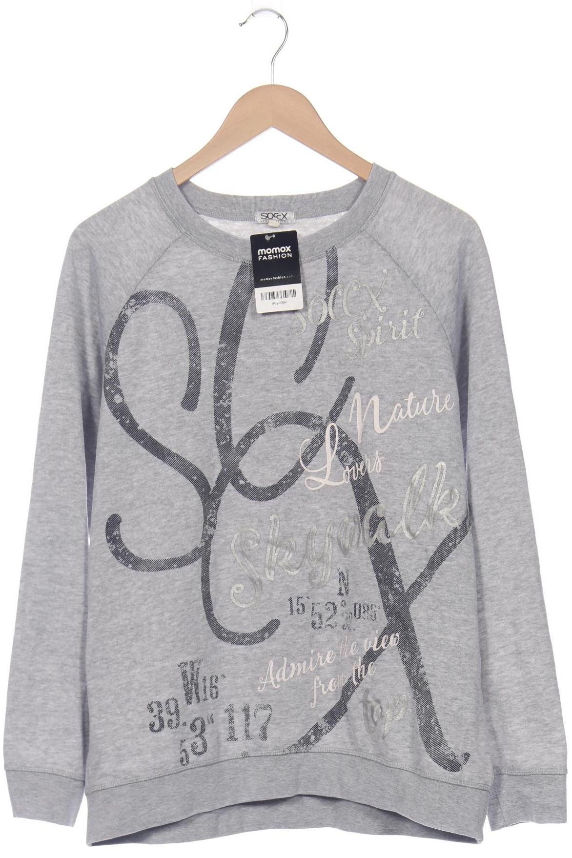 

Soccx Damen Kapuzenpullover, grau, Gr. 42