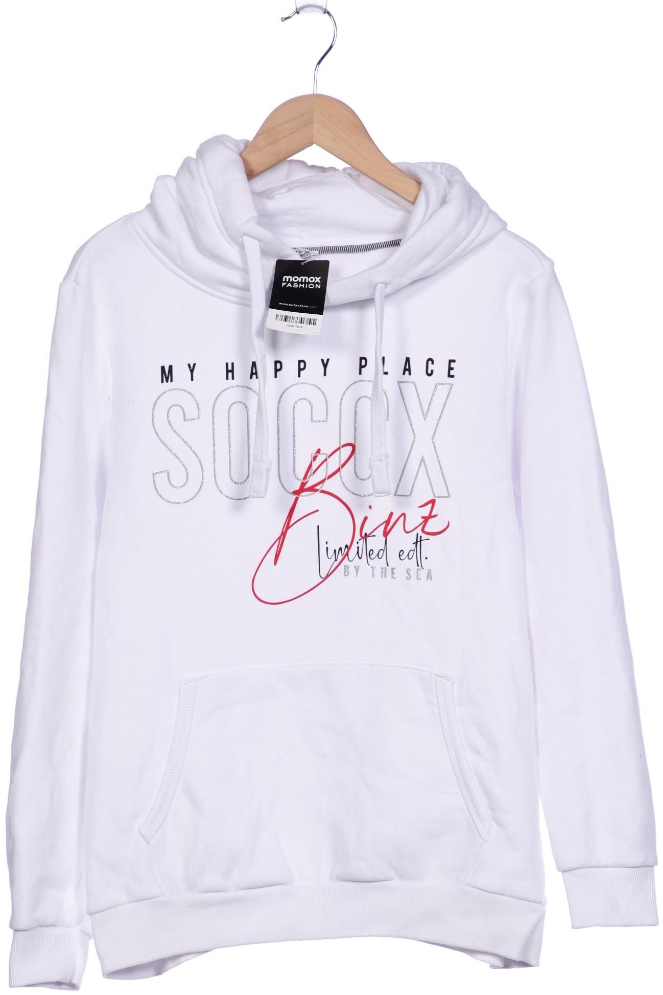 

Soccx Damen Kapuzenpullover, weiß, Gr. 42