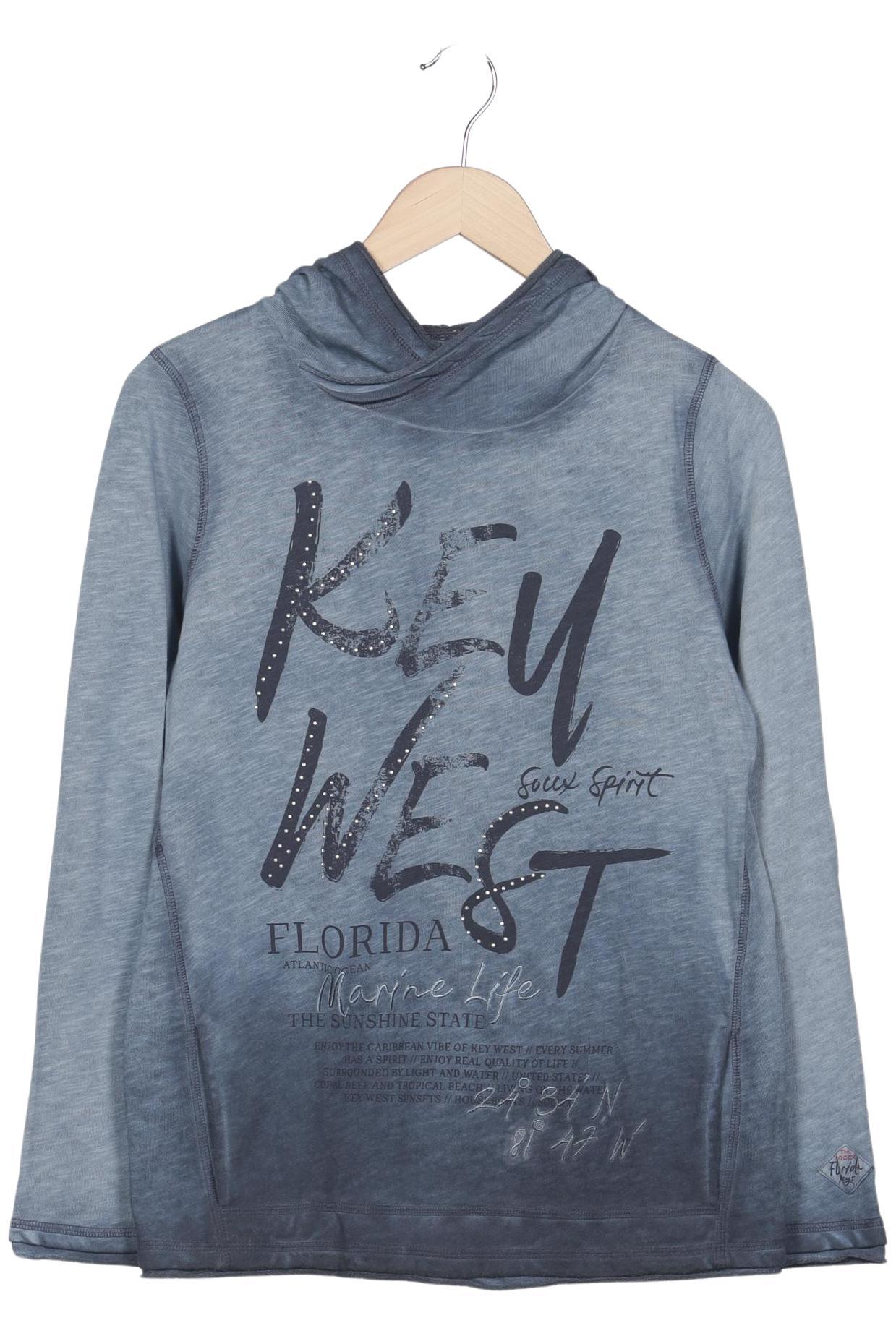 

Soccx Damen Kapuzenpullover, blau, Gr. 36